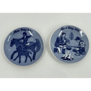 Porsgrund Norway Plates Fars Dag 1972 Father's Day Mors Dag 1970 Mother's Day 5"